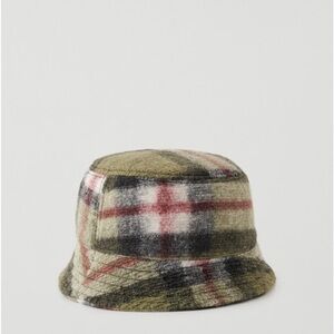 Roots Women's Seymour Plaid Green Bucket Hat - S/M